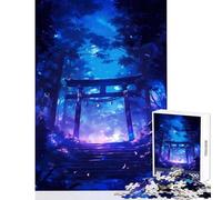 for Adults 1000 Piece Jigsaw Puzzle Mystic Torii Twilight Toy Wall Decor Art Work Gift Hands-on Game Enhance Love between Couples Size 38x26cm