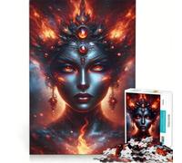 for Adults 1000 Piece Jigsaw Puzzle Mystical Fire Goddess with Intense Gaze Hands-on Game Fun Activities at Home Deal As Gifts for The Whole Family 38x52cm