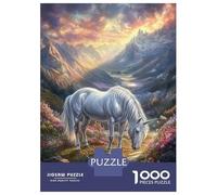 for Adults 1000 Piece Jigsaw Puzzle Mythical Unicorn in Bloom Jigsaw Puzzle Relax Games Home Decoration Unique Birthday And Xmas Gifts 52x38cm/1000pcs