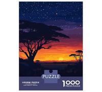 for Adults 1000 Piece Jigsaw Puzzle Nairobi National Park Sunset Adult Puzzles Hands-on Game Birthday Present Fun at Home Activities, 52x38cm/1000pcs