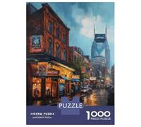 for Adults 1000 Piece Jigsaw Puzzle Nashville Charm USA Jigsaw Puzzle Relax Games Home Decoration Unique Birthday And Xmas Gifts 38x26cm/1000pcs