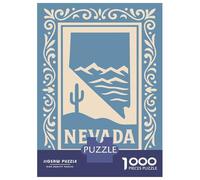 for Adults 1000 Piece Jigsaw Puzzle Nevada State Silhouette with Desert Landscape Jigsaws for Adults Anti-Stress Toys For Family Fun Fun Activities at Home 70x50cm/1000pcs