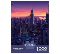for Adults 1000 Piece Jigsaw Puzzle New York City Skyline Jigsaw Puzzle Brain Teaser Game Hand Speed Race Fun Activities at Home 38x26cm/1000pcs