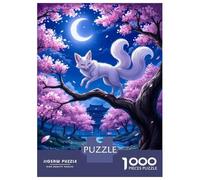 for Adults 1000 Piece Jigsaw Puzzle Nine-tailed Fox in Blossom Teenager Puzzles Toy Wall Decor Stress Reliever Fun at Home Activities, 70x50cm/1000pcs
