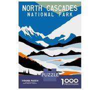 for Adults 1000 Piece Jigsaw Puzzle North Cascades Travel Puzzle for Adults Relaxing Games Birthday Present Unique Birthday And Xmas Gifts 38x26cm/1000pcs