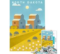 for Adults 1000 Piece Jigsaw Puzzle North Dakota Educational Games Toys Educational Games Great Gifts Staycation Kill Time (Size 38x26cm)