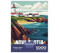 for Adults 1000 Piece Jigsaw Puzzle Nova Scotia Coastline Adult Puzzles Toy Wall Decor Staycation Kill Time Unique Birthday And Xmas Gifts 70x50cm/1000pcs