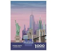 for Adults 1000 Piece Jigsaw Puzzle NYC Travel Print Adult Puzzles Toy Wall Decor Staycation Kill Time Unique Birthday And Xmas Gifts 70x50cm/1000pcs