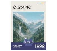for Adults 1000 Piece Jigsaw Puzzle Olympic National Park Waterfall Jigsaw for Adults Relax Games Hand Speed Race Fun Activities at Home 52x38cm/1000pcs