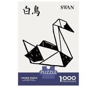 for Adults 1000 Piece Jigsaw Puzzle Origami Swan Japanese Wall Art Jigsaw Brain Teaser Game Home Decoration Unique Birthday And Xmas Gifts 70x50cm/1000pcs