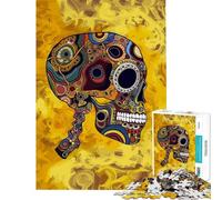for Adults 1000 Piece Jigsaw Puzzle Original Sugar Skull Art Challenging To Complete Family Activities Family Game Suitable for People Aged 14 And Above (50x75cm)