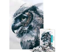 for Adults 1000 Piece Jigsaw Puzzle Owl Silent Watcher 1000 Jigsaw Puzzle DIY Toys Difficult Challenge Birthday Present, Gifts, (50x75cm)