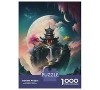 for Adults 1000 Piece Jigsaw Puzzle Pagoda On Top Of The Rock Jigsaw for Adults Hands-on Game Wall Decoration Fun at Home Activities, 38x26cm/1000pcs