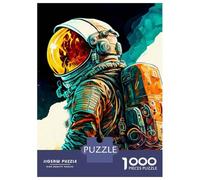 for Adults 1000 Piece Jigsaw Puzzle Painting Astronaut Jigsaw Brain Teaser Game Home Decoration Unique Birthday And Xmas Gifts 52x38cm/1000pcs