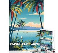 for Adults 1000 Piece Jigsaw Puzzle Papua Tropical Escape Home Decoration Toys Art Work Gift Educational Game Fun at Home Activities, Size 38x26cm