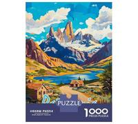 for Adults 1000 Piece Jigsaw Puzzle Patagonia Landscape Painting Teenager Puzzles DIY Toys Difficult Challenge Challenging Game Gifts 70x50cm/1000pcs