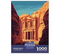 for Adults 1000 Piece Jigsaw Puzzle Petra, Jordan Adult Puzzles Hands-on Game Birthday Present Fun at Home Activities, 70x50cm/1000pcs