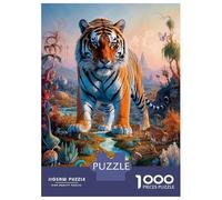 for Adults 1000 Piece Jigsaw Puzzle Phantasmal Tiger Jigsaw for Adults Family Game Improve Memory Christmas Birthday Gifts 52x38cm/1000pcs