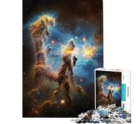 for Adults 1000 Piece Jigsaw Puzzle Pillars of Creation in Eagle Nebula Fun at Home Activities, Presents for Women Fun Games for And from 14 Years And over (50x75cm)