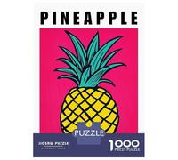 for Adults 1000 Piece Jigsaw Puzzle Pineapple Pop Art Minimalist Kitchen Poster Jigsaw Puzzle Brain Teaser Game Hand Speed Race Fun Activities at Home 38x26cm/1000pcs