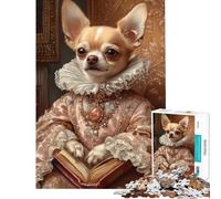 for Adults 1000 Piece Jigsaw Puzzle Pink Elegance Chihuahua Adult Puzzles Hands-on Game Enhance Memory Unique Birthday And Xmas Gifts (Size 38x52cm)