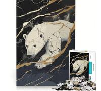 for Adults 1000 Piece Jigsaw Puzzle Polar Bear Breaking Thru, DIY Toys, Pattern Assembly, Artists' Collection, Fine Arts 38x26cm