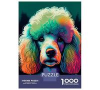 for Adults 1000 Piece Jigsaw Puzzle Poodle Colorful Jigsaw for Adults Family Game Improve Memory Christmas Birthday Gifts 38x26cm/1000pcs