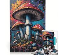 for Adults 1000 Piece Jigsaw Puzzle Psychedelic Mushroom Hands-on Game Fun Activities at Home Deal As Gifts for The Whole Family 38x26cm