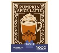 for Adults 1000 Piece Jigsaw Puzzle Pumpkin Spice Latte Illustration Jigsaws for Adults Anti-Stress Toys For Family Fun Fun Activities at Home 70x50cm/1000pcs