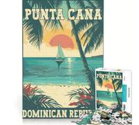 for Adults 1000 Piece Jigsaw Puzzle Punta Cana Dominican Republic, Toy Wall Decor, Pattern Assembly, Gifts for Friends And Family 38x26cm
