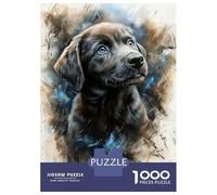 for Adults 1000 Piece Jigsaw Puzzle Puppy Labrador Portrait Jigsaw for Adults Family Game Improve Memory Christmas Birthday Gifts 38x26cm/1000pcs