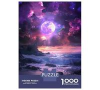 for Adults 1000 Piece Jigsaw Puzzle Purple Galaxy Ocean Scene Adult Jigsaw Puzzle Brain Teaser Game For Family Fun Christmas Birthday Gifts 70x50cm/1000pcs