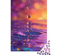 for Adults 1000 Piece Jigsaw Puzzle Raindrops on Water Adult Puzzles Hands-on Game Birthday Present Fun at Home Activities, 52x38cm/1000pcs