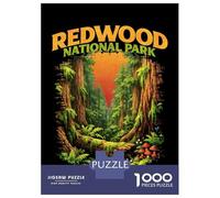 for Adults 1000 Piece Jigsaw Puzzle Redwood National Park Illustration Adult Jigsaw Puzzle Relax Games Staycation Kill Time Fun Activities at Home 70x50cm/1000pcs
