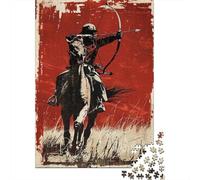 for Adults 1000 Piece Jigsaw Puzzle Ride Like The Wind Horseback Archery Mastery! Teenager Puzzles DIY Toys Difficult Challenge Challenging Game Gifts 38x26cm/1000pcs