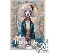 for Adults 1000 Piece Jigsaw Puzzle Royal Poodle in Formal Attire Teenager Puzzles DIY Toys Difficult Challenge Challenging Game Gifts 38x26cm/1000pcs