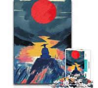 for Adults 1000 Piece Jigsaw Puzzle Samurai Meditations Family Fun & Game Night Wall Decoration Great Gift (size 50x75cm)