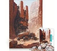 for Adults 1000 Piece Jigsaw Puzzle Sci-Fi Mars Outpost Hands-on Game Fun Activities at Home Deal As Gifts for The Whole Family 38x52cm
