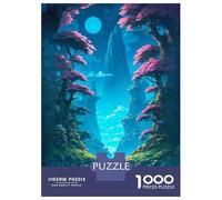 for Adults 1000 Piece Jigsaw Puzzle Serene Moonlit River Jigsaw for Adults Hands-on Game Wall Decoration Fun at Home Activities, 38x26cm/1000pcs