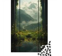for Adults 1000 Piece Jigsaw Puzzle Serene Mountain Reflections Adult Puzzles Hands-on Game Birthday Present Fun at Home Activities, 52x38cm/1000pcs