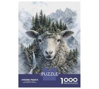 for Adults 1000 Piece Jigsaw Puzzle Sheep The Forest’s Supreme Protector Jigsaw for Adults Hands-on Game Wall Decoration Fun at Home Activities, 52x38cm/1000pcs