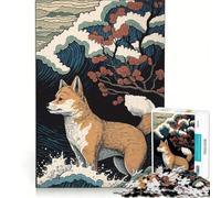 for Adults 1000 Piece Jigsaw Puzzle Shiba Inu Ukiyo E Japan DIY Toys Staycation Kill Time Unique Birthday And Gifts 38x52cm