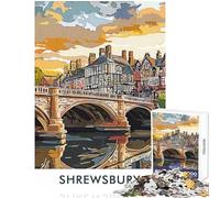 for Adults 1000 Piece Jigsaw Puzzle Shrewsbury Bridge Brain Teaser Game Family Activities Anti-Stress Toys Unique Birthday And Gifts (38x52cm)