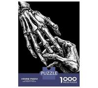 for Adults 1000 Piece Jigsaw Puzzle Skeleton Hand Touching Human Hand Teenager Puzzles DIY Toys Difficult Challenge Challenging Game Gifts 70x50cm/1000pcs