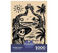 for Adults 1000 Piece Jigsaw Puzzle Skeleton Woman at Playa Del Carmen Jigsaws for Adults Anti-Stress Toys For Family Fun Fun Activities at Home 38x26cm/1000pcs