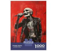 for Adults 1000 Piece Jigsaw Puzzle Skull Rocker -4 Jigsaw for Adults Hands-on Game Wall Decoration Fun at Home Activities, 38x26cm/1000pcs