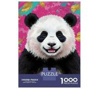 for Adults 1000 Piece Jigsaw Puzzle Smiling Panda Portrait Adult Puzzles Hands-on Game Birthday Present Fun at Home Activities, 70x50cm/1000pcs