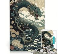 for Adults 1000 Piece Jigsaw Puzzle Snake Ukiyo E Japan China DIY Toys Pattern Assembly Artists' Collection Fine Arts 38x52cm