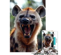 for Adults 1000 Piece Jigsaw Puzzle Snarling Hyena Portrait Educational Games Toys Educational Games Great Gifts Staycation Kill Time (Size 38x26cm)