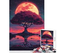 for Adults 1000 Piece Jigsaw Puzzle Solitary Tree Of Life Toy Wall Decor Gift For Birthdays Educational Games Wishlist with Santa Claus Size 38x52cm
